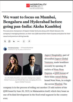 ET HospitalityWorld coverage clipping